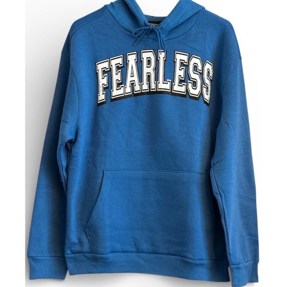 Chemistry Fearless Hoodie L NWT Blue Graphic Basketball‎ Skeleton